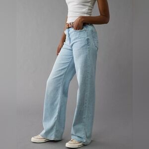 American Eagle Outfitters Sky Blue Wide Leg Jeans